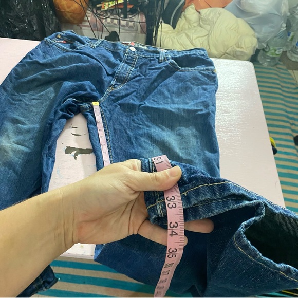 M4 Ariat FR Relaxed Boot Cut Jeans Flame Resistant 40x34 Lightly Worn Dark Wash✨ - Picture 9 of 14